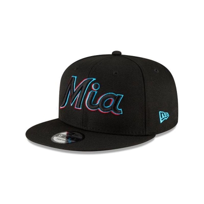 Sapca New Era Miami Marlins MLB Ligature 9FIFTY Snapback - Negrii